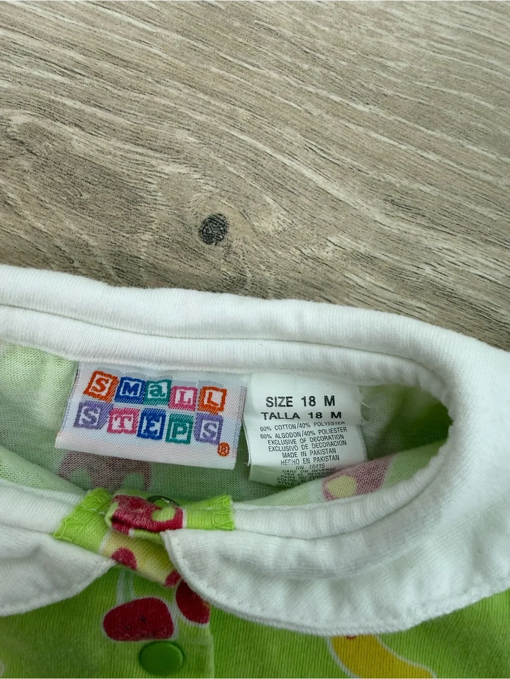 Small Steps Vintage Fruit Print Romper